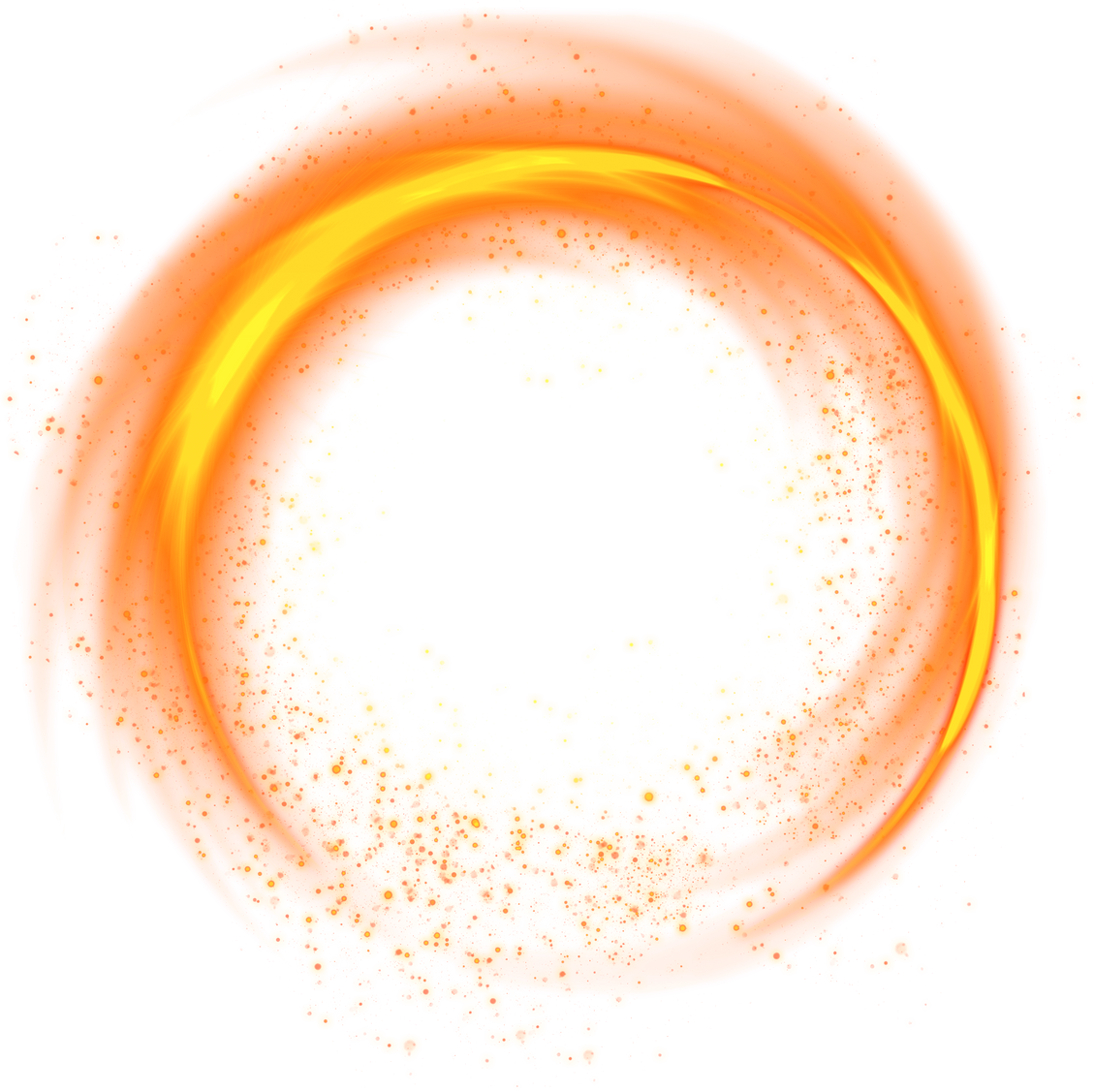 Glowing Light Circle on Fire 